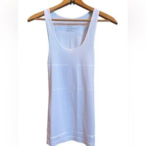 American Eagle White Ribbed Tank Top